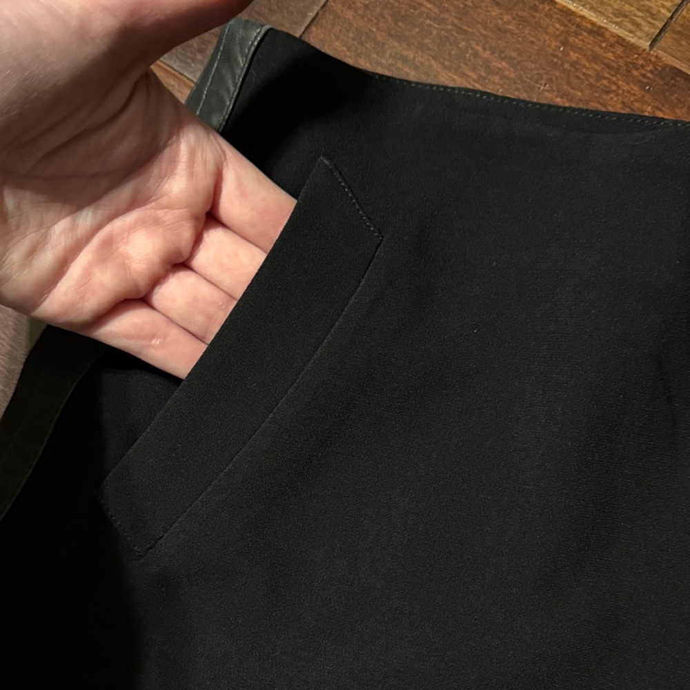 Rag & Bone Black Leather Trim Trouser Shorts - Picture 6 of 9